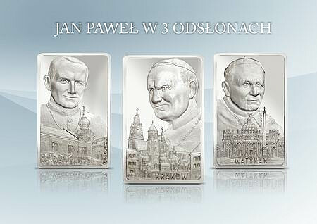 A unique chance for collectors- silver bars which are the illustration of the Holy Father’s earthly pilgrimage