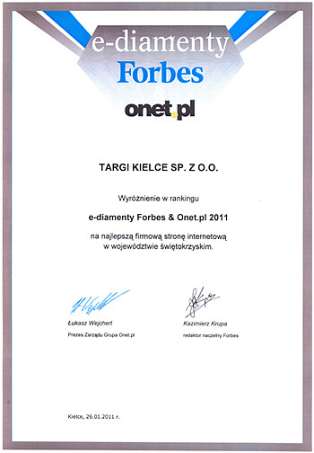 It is the first distinction of this kind for Targi Kielce web site