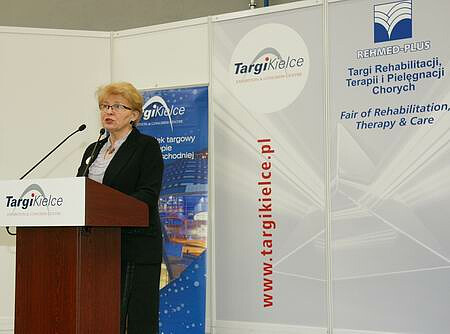 Inauguration ceremony of the REHMED-PLUS trade air – the exhibition has been formally opened by Bożentyna Pałka-Koruba, the Swietokrzyskie Voivode