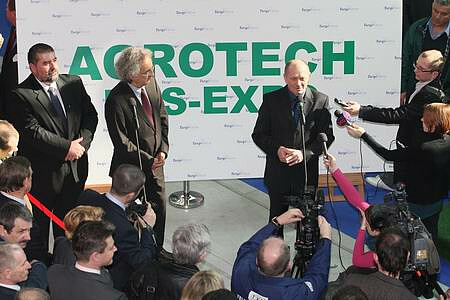 Minister of Agricuture Marek Sawicki at the 2012 AGROTECH trade fair