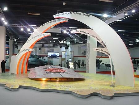 The symbol of the Shield of Poland displayed at the MSPO 2010