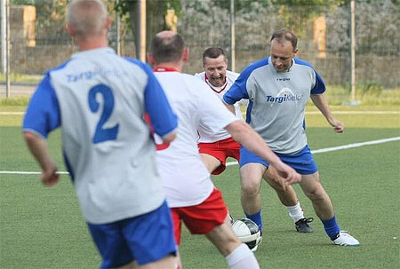 The Targi Kielce player  Artur Buras scored two goals for the grey & blue team