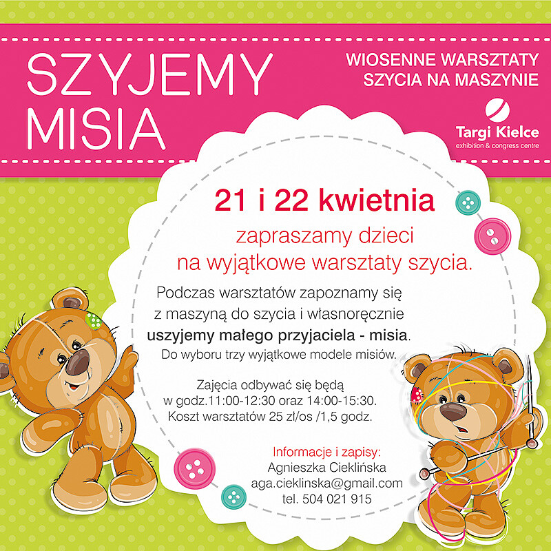 Zapraszamy na warsztaty szycia misiów
