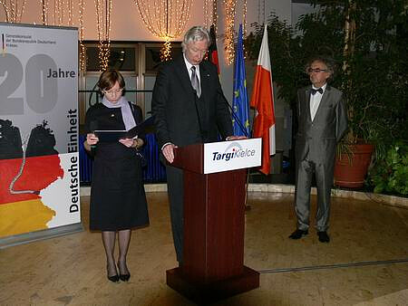 Last year’s celebration of the German Unity Day. The Consul General of Federal Republic of Germany Heinz Peters PhD and the Honorary Consul Andrzej Mochoń PhD