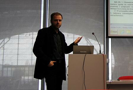 Lecture will be delivered by the legal advisor Mr Maciej Kwiatek