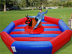 Who is going to ride the mechanical bull the longest?