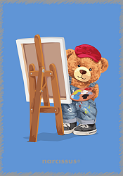 Excercise book Teddies A5 60 sheets squared 80 gsm