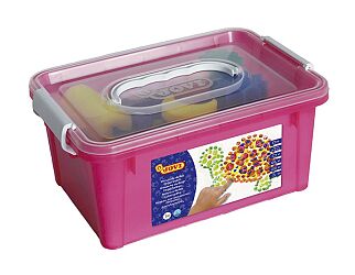 JOVI Finger Paint Set 6 jars 125 ml + 4 sponges + 4 templates + 1 roller + 1 tablecloth