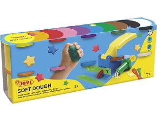 Soft Dough BLANDIVER Box 10 jars 110 g assorted colours