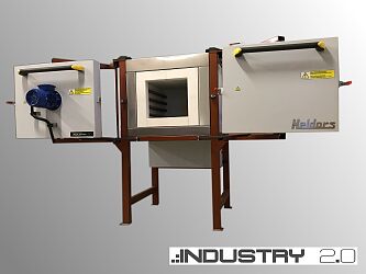 Piec do obróbki cieplnej z dwojgiem drzwi. Do hartowania i odpuszczania również w atmosferze gazu obojętnego.