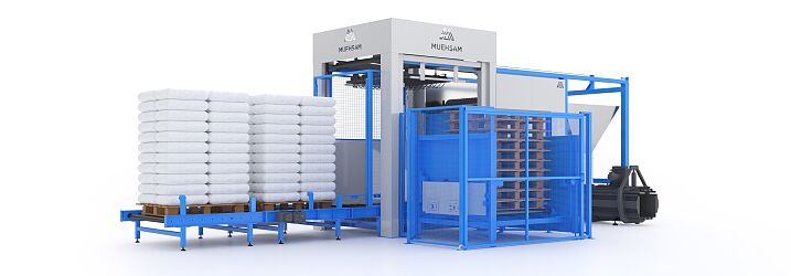 DEPALETYZER - LINIA DO AUTOMATYCZNEGO OPRÓŻNIANIA WORKÓW