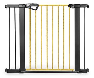 Bramka zabezpieczająca Barierka na schody z rozszerzeniami Guardy 104 Black Natural