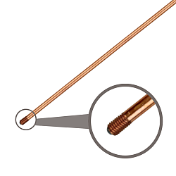 Uziom pionowy pomiedziowany z gwintem (złączkowy) StCu