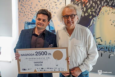 Paweł Rajca z  Andrzejem Mochoniem prezesem zarządu Targów Kielce