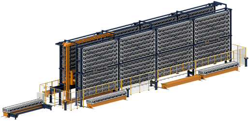 MultiTower® - automated long materials storage system with stacker crane