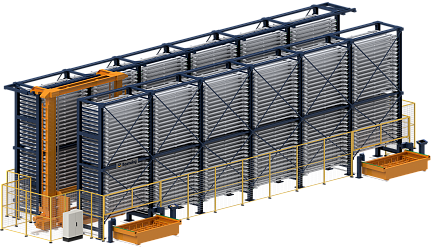 MultiTower® - automated sheet metal storage system with stacker crane