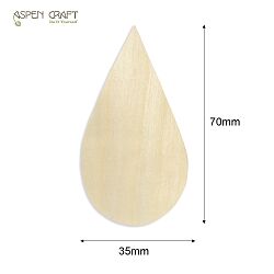 Natural Aspen Wooden Petals  – size 7, natural, 100 pcs