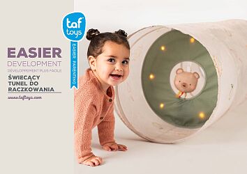  Taf Toys Świecący Tunel Glow & Go z Misiem – sensoryczna zabawka do raczkowania i leżenia na brzuszku od 6 mc