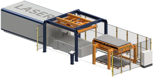 Loader 2.0 - automated loading and unloading system for laser cutting machines