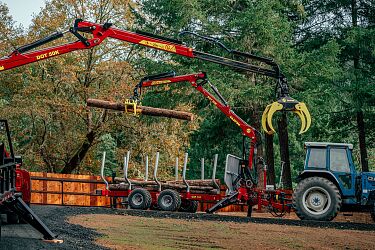 TAJFUN GAP 110 forestry trailer with DOT 50 crane