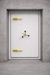 Blast resistant metal door